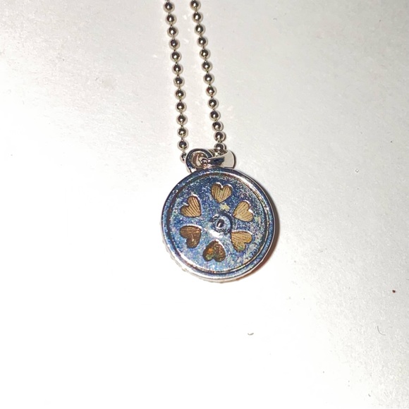 Clear Crystal Baseball Pendant on Silvertone Ball Chain Necklace - Picture 8 of 10